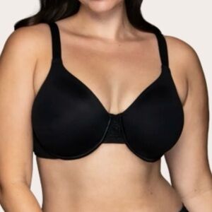 Vanity Fair Beauty Back Full Figure Minimizer Underwire Bra 42C 76080 Black